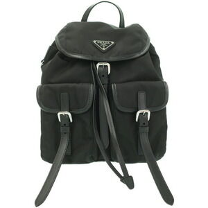 PRADA Two Pocket Tessuto Backpack Rucksack Daybag Black
